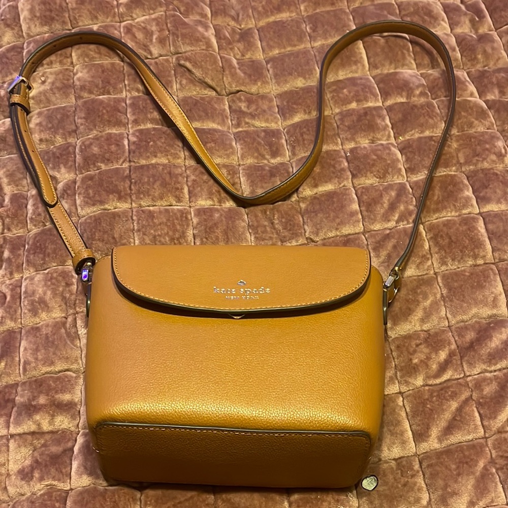 Kate spade small brown leather crossbody